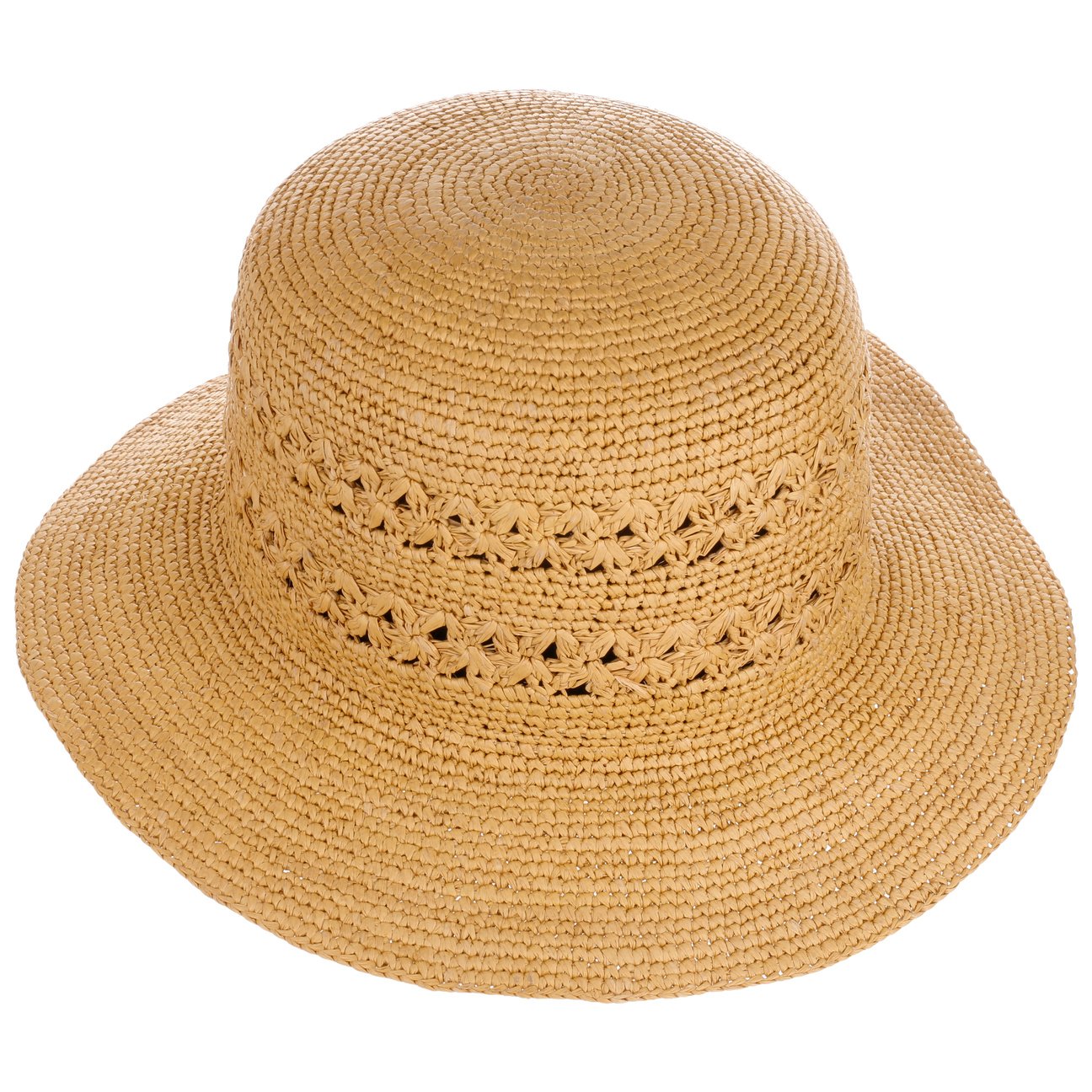 Chapeau cloche Panama au crochet Moriah hellbraun 3