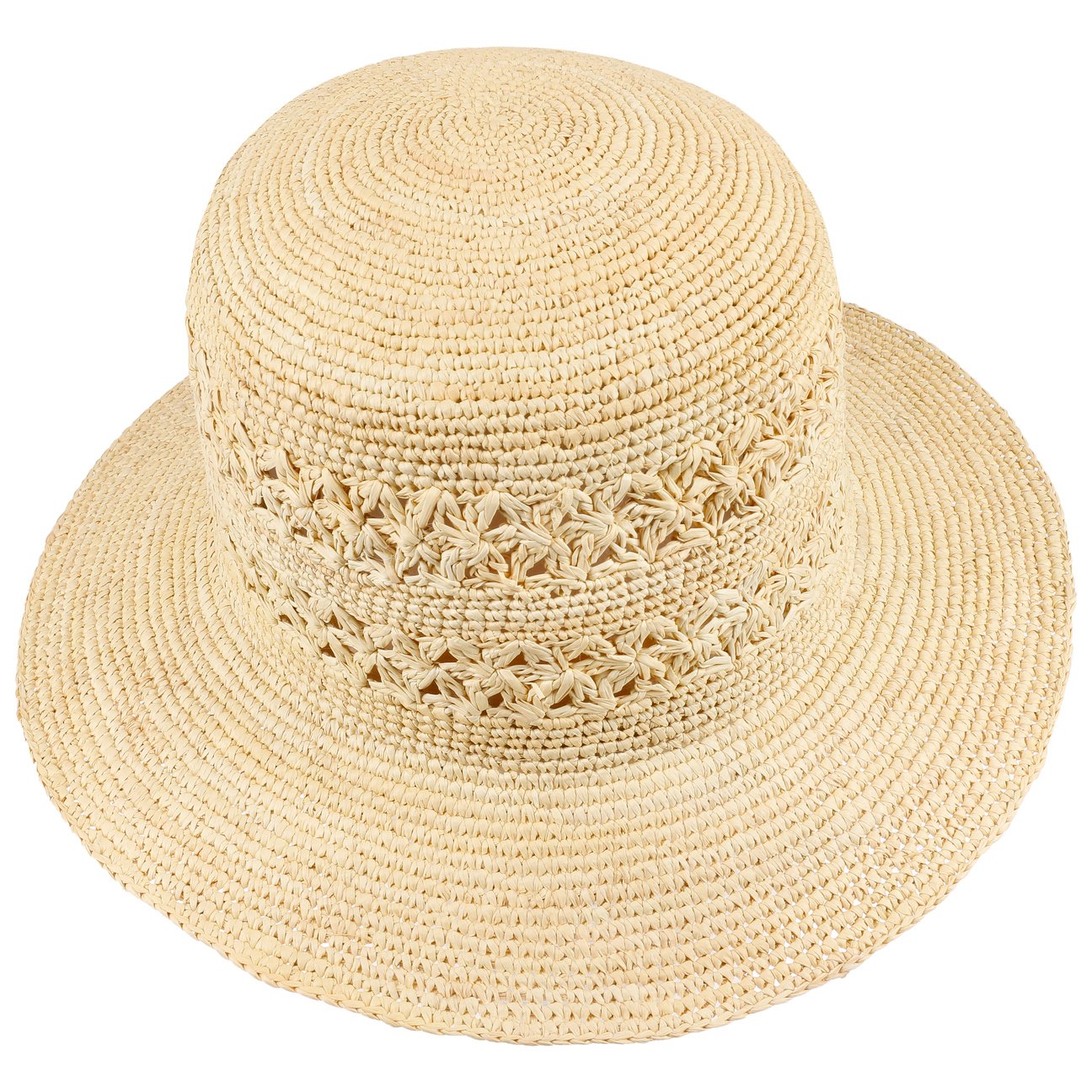Chapeau cloche Panama au crochet Moriah natur 8