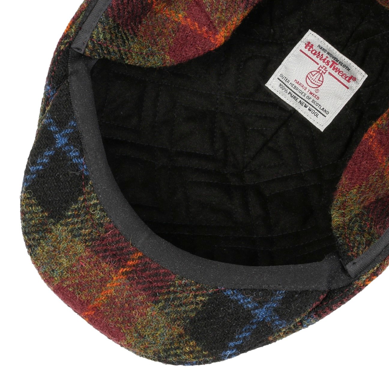 Simon Harris platt keps i tweed dunkelrot 5