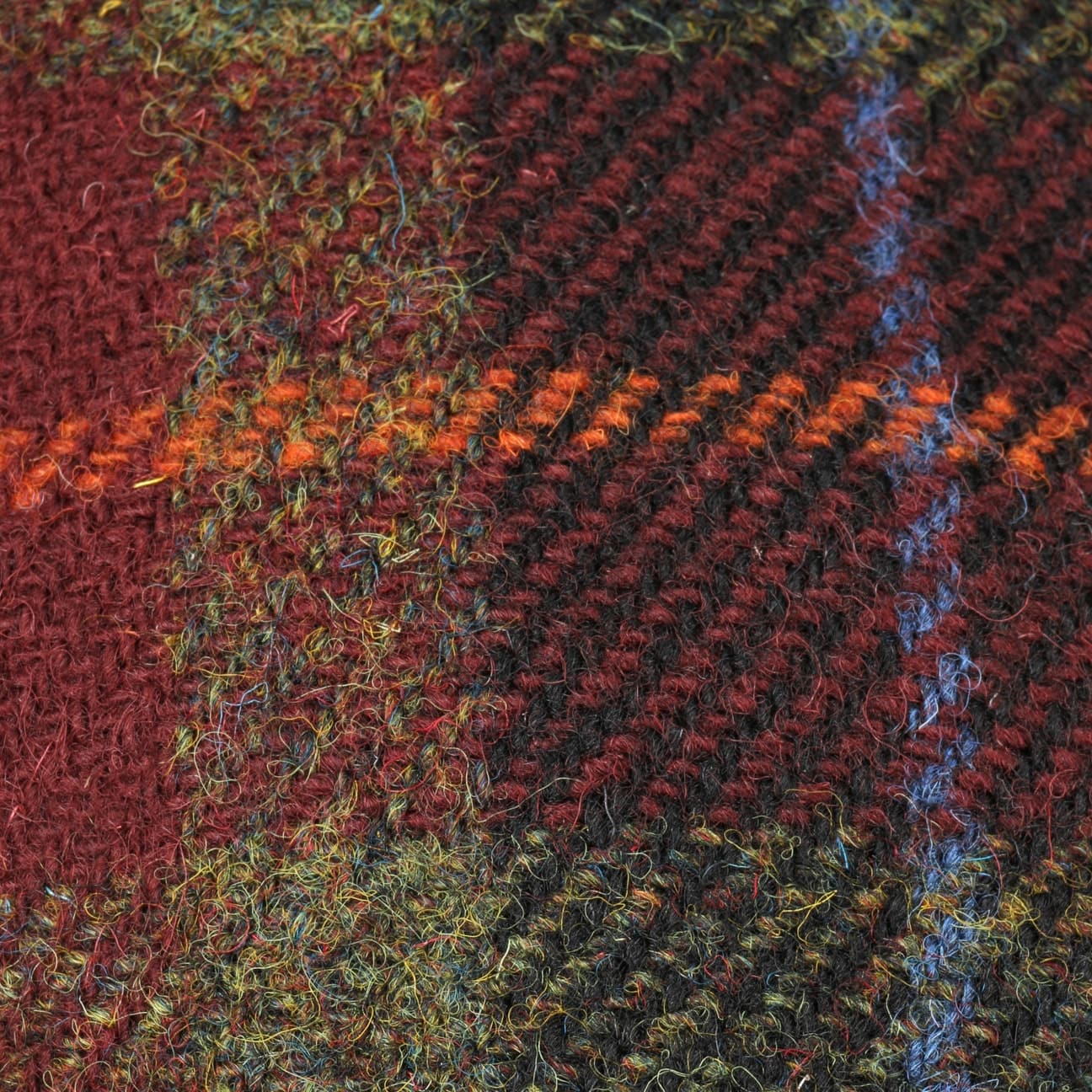 Simon Harris platt keps i tweed dunkelrot 8
