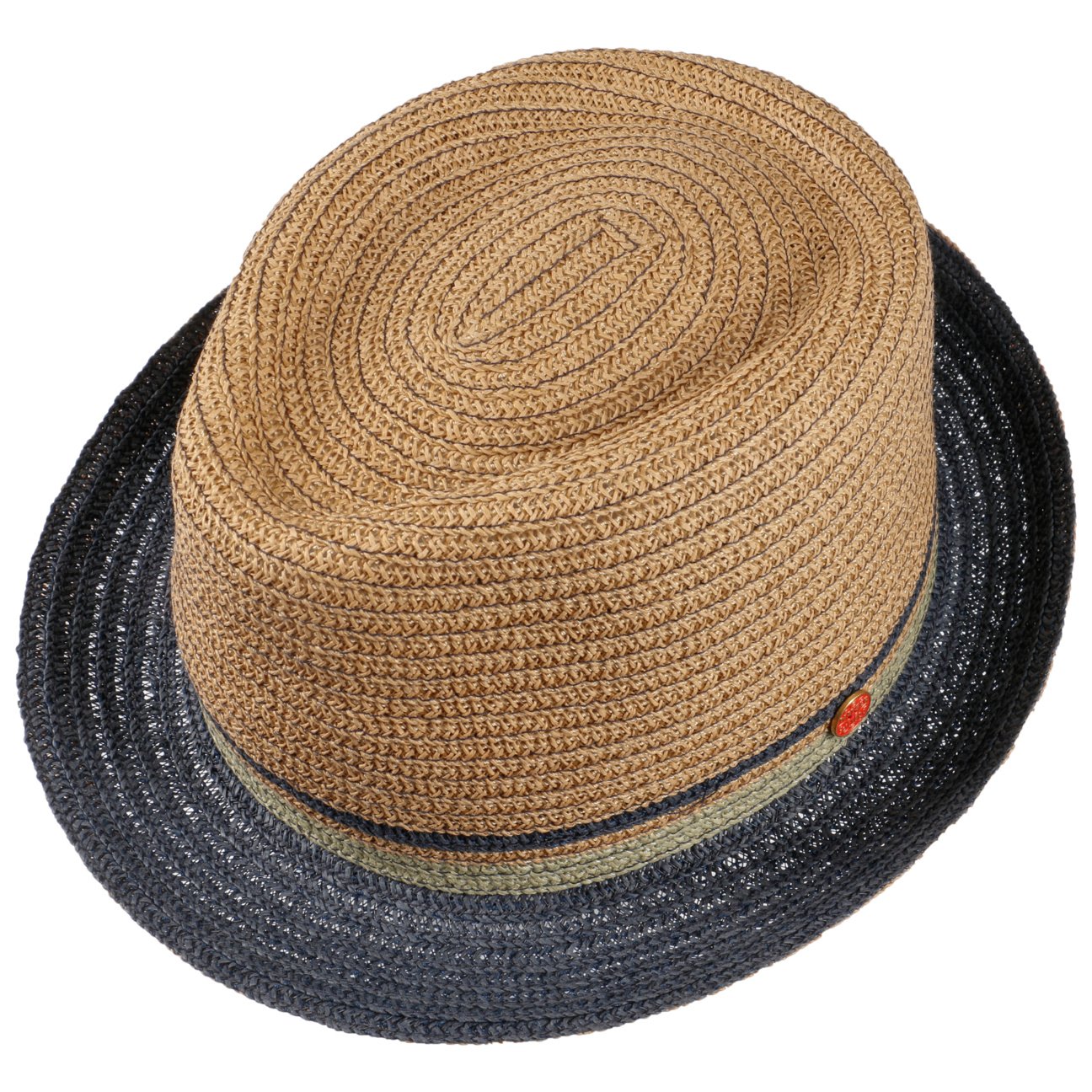 Jerome Trilby Strohoed natur-blau 10