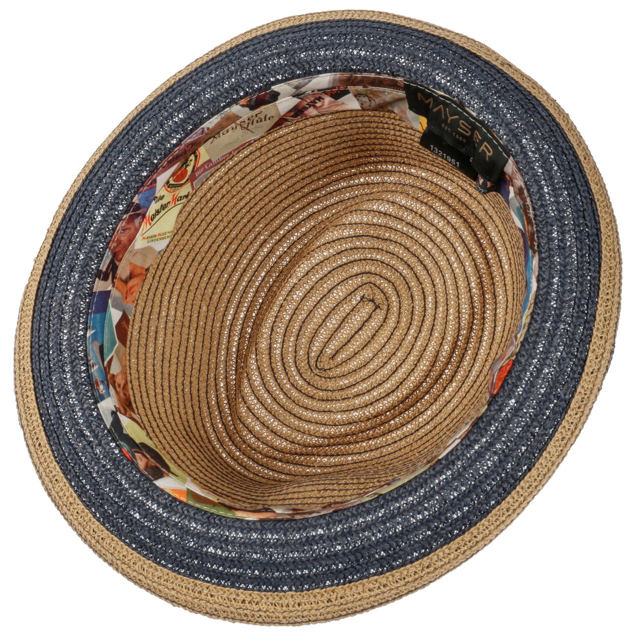 Jerome Trilby Strohoed natur-blau 11