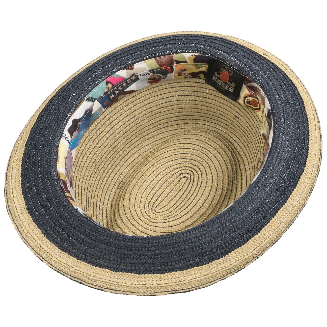 Jerome Trilby Strohoed blau-beige 5