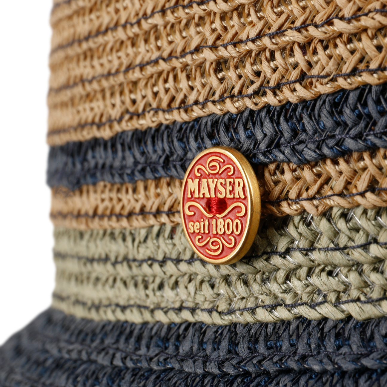 Jerome Trilby Strohoed natur-blau 12
