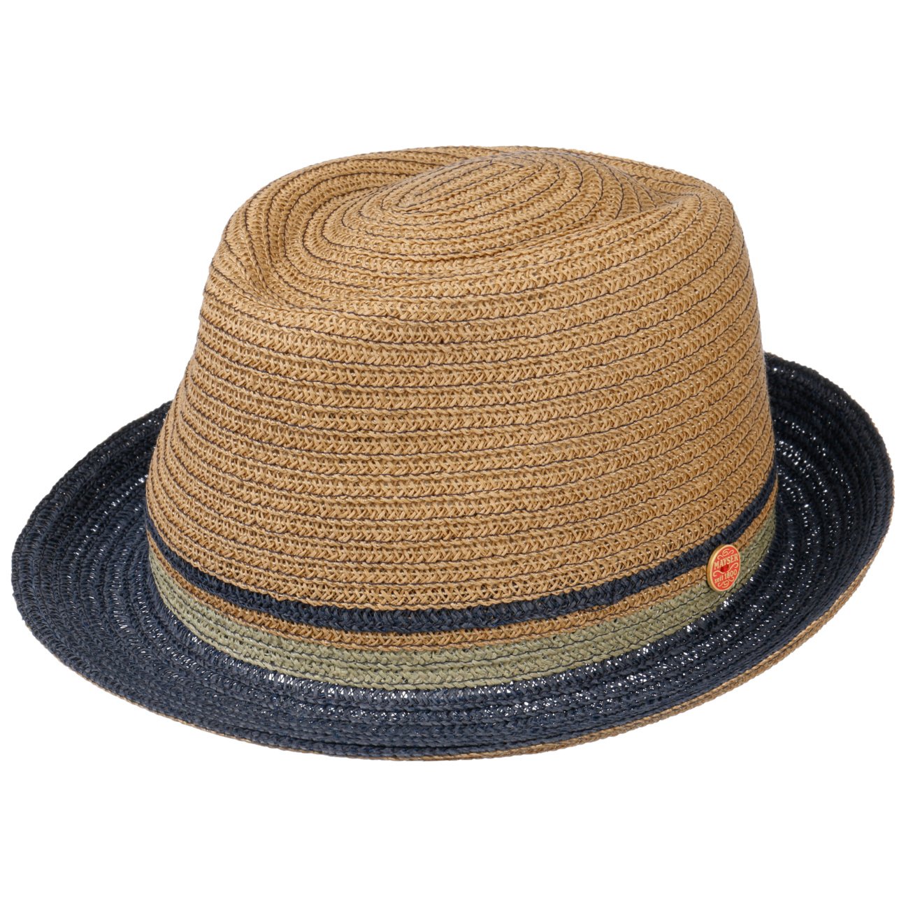 Jerome Trilby Strohoed natur-blau 13