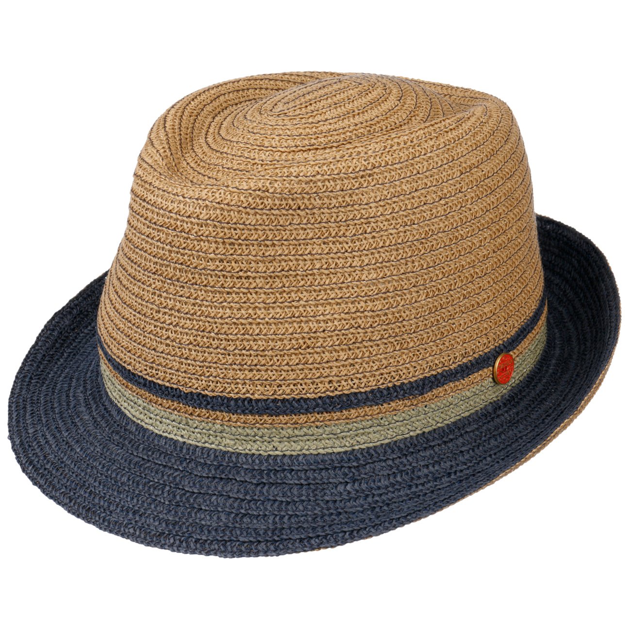 Jerome Trilby Strohoed natur-blau 9