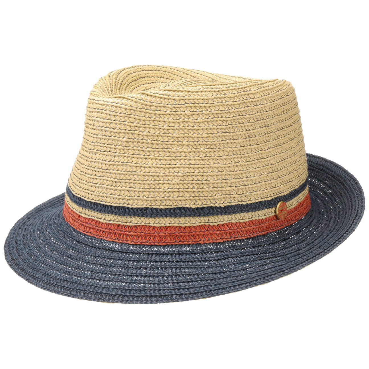 Jerome Trilby Strohoed blau-beige 3