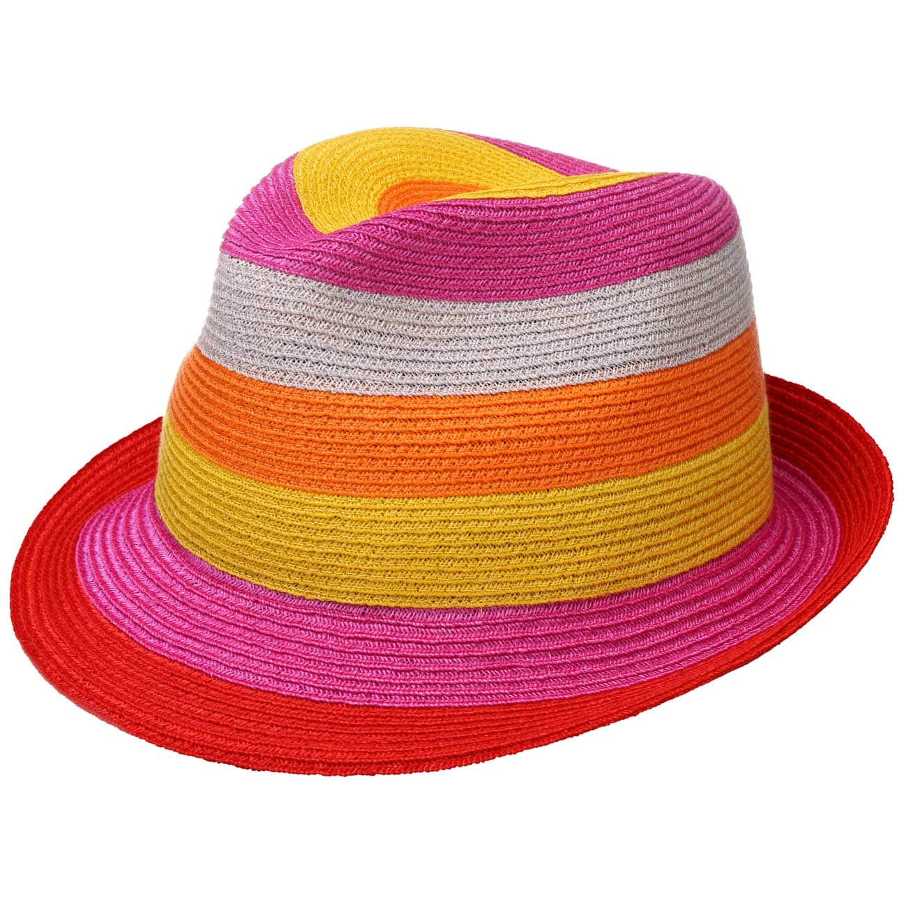 Svenja Stripes Trilby Hat rot 19