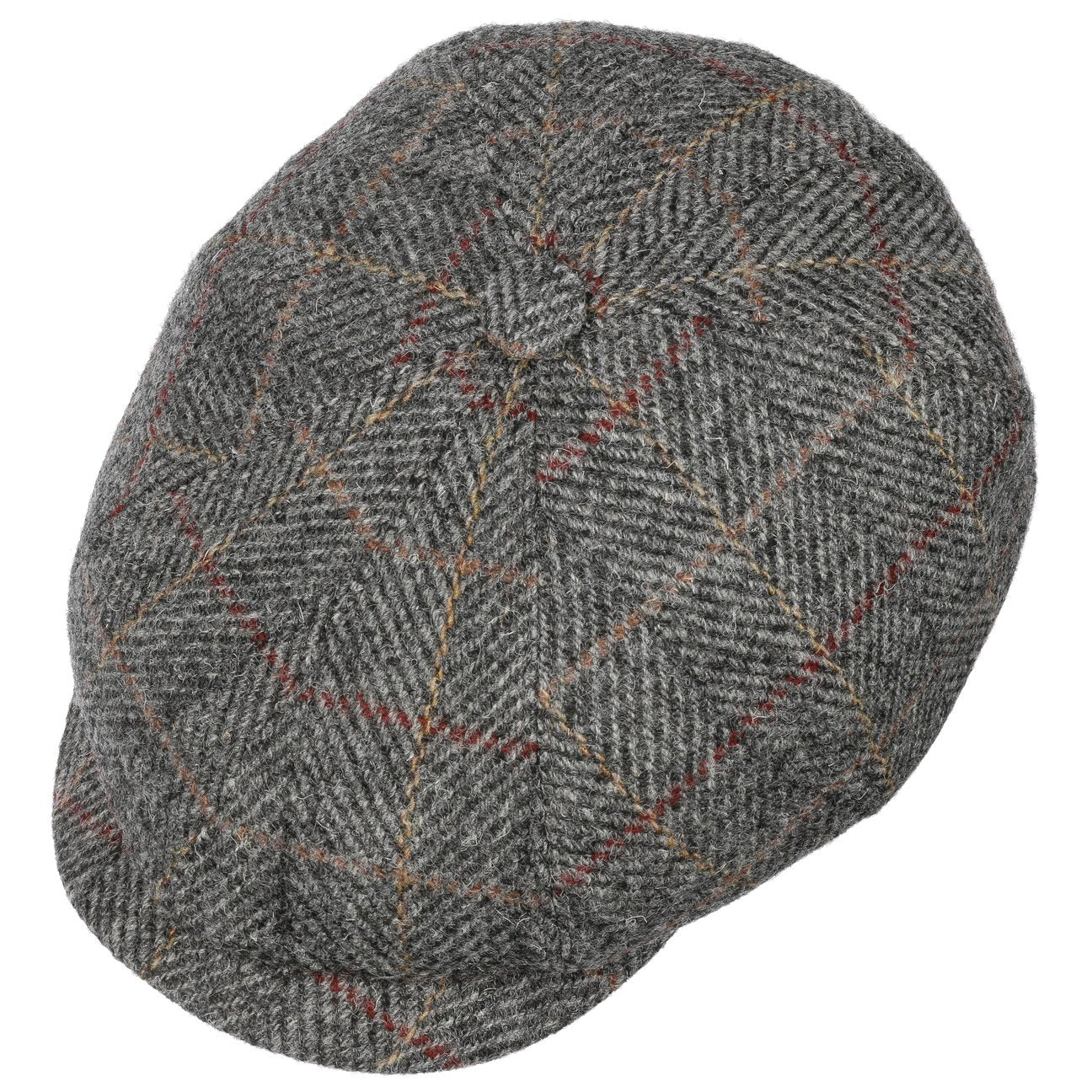 Seven Premium Harris Tweed Flatcap grau 10