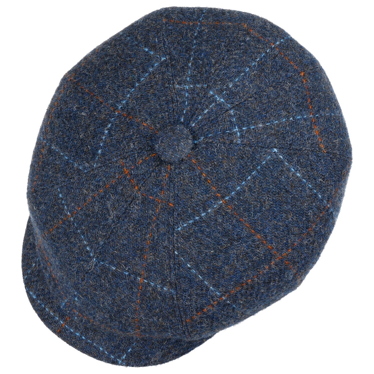 Seven Premium Harris Tweed Flatcap blau 4