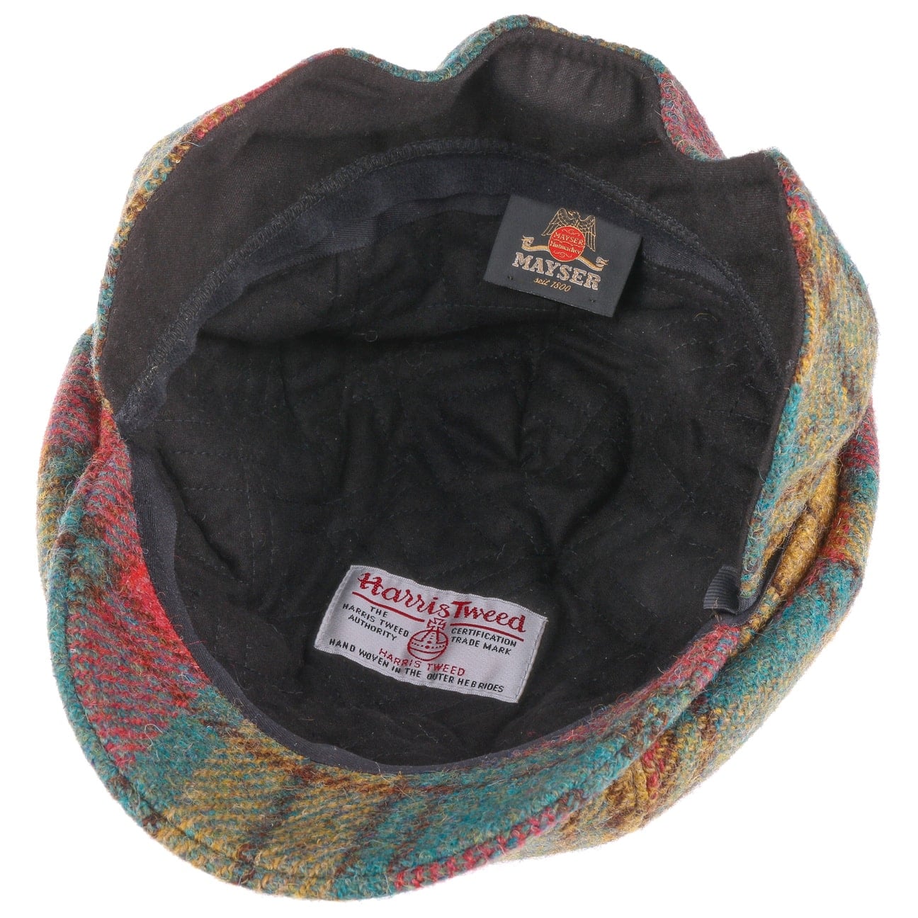 Seven Premium Harris Tweed Flatcap grün 17