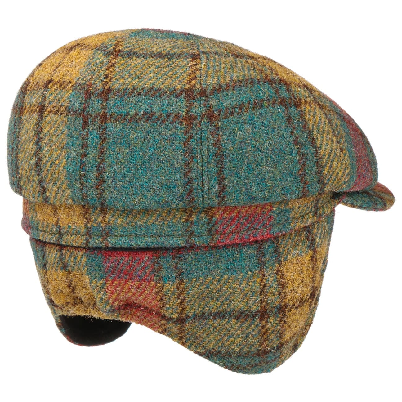 Seven Premium Harris Tweed Flatcap grün 18