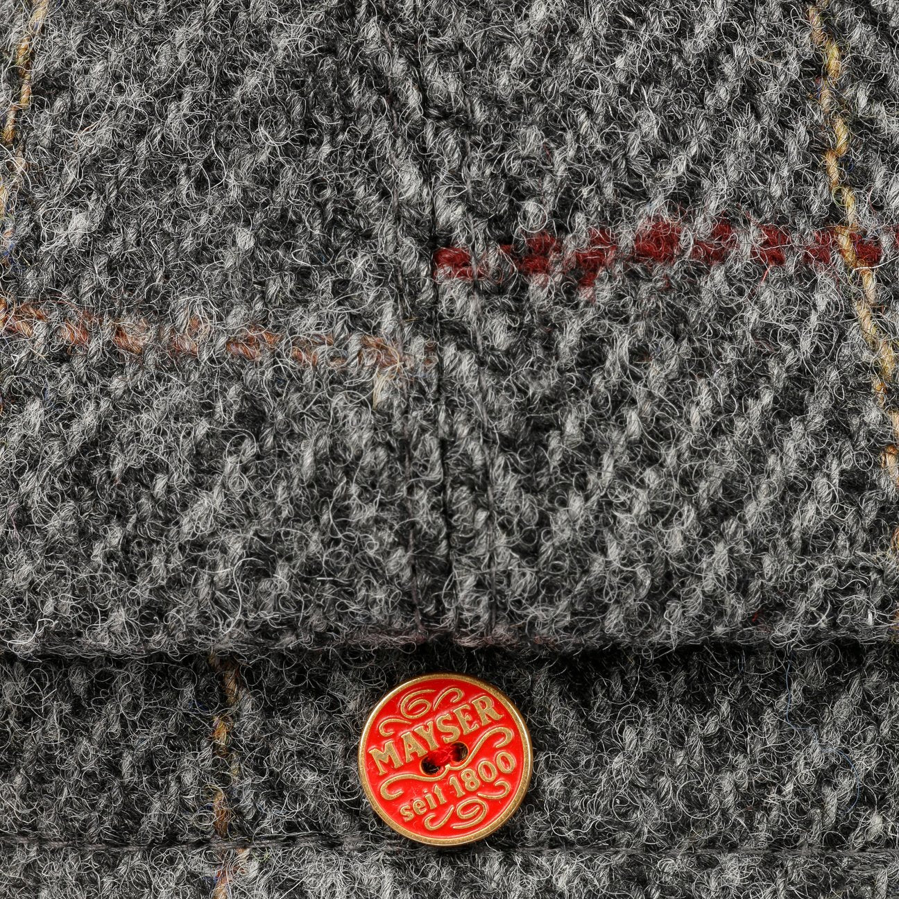 Seven Premium Harris Tweed Flatcap grau 12