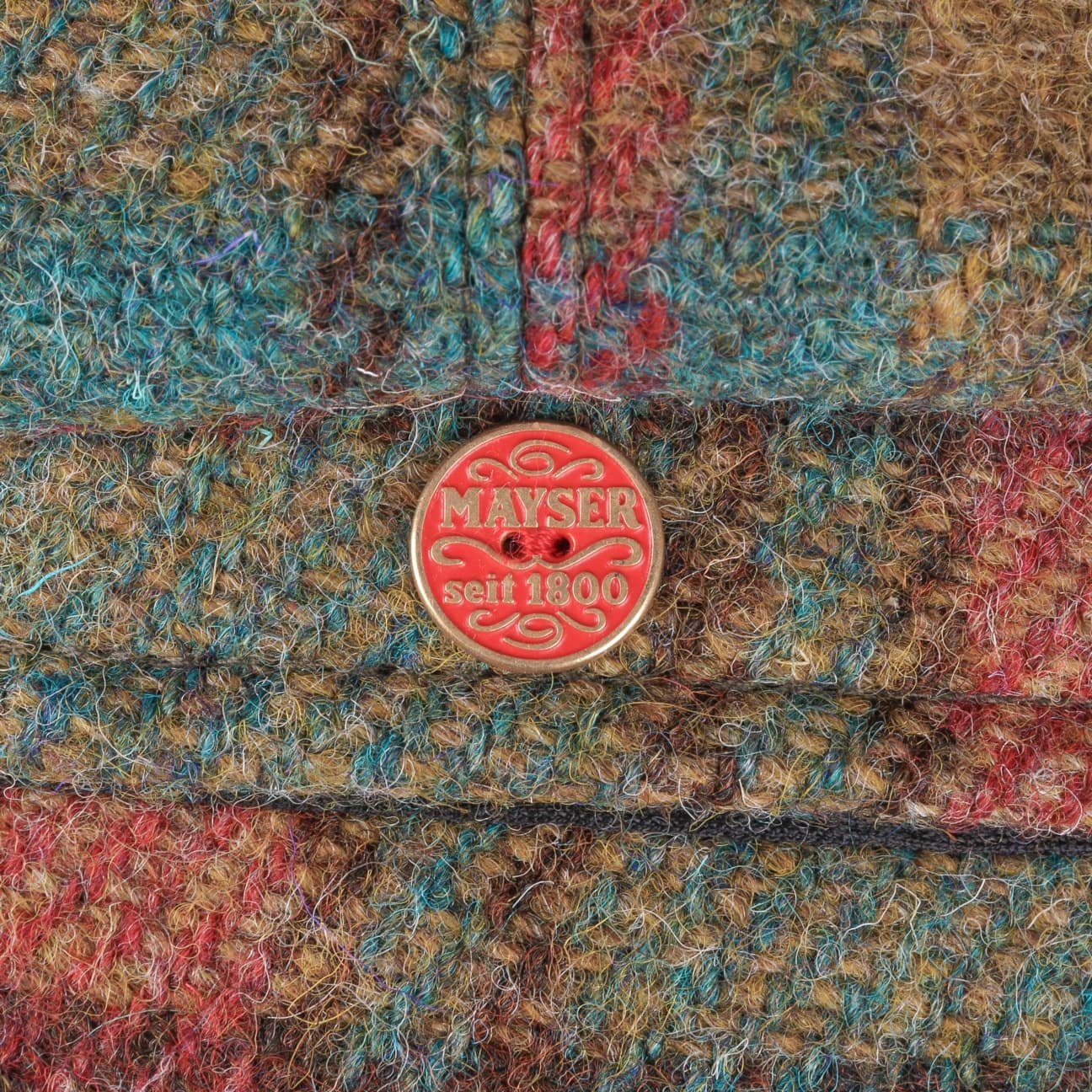 Seven Premium Harris Tweed Flatcap grün 19