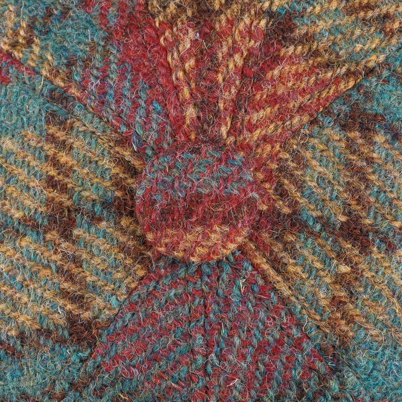 Seven Premium Harris Tweed Flatcap grün 20