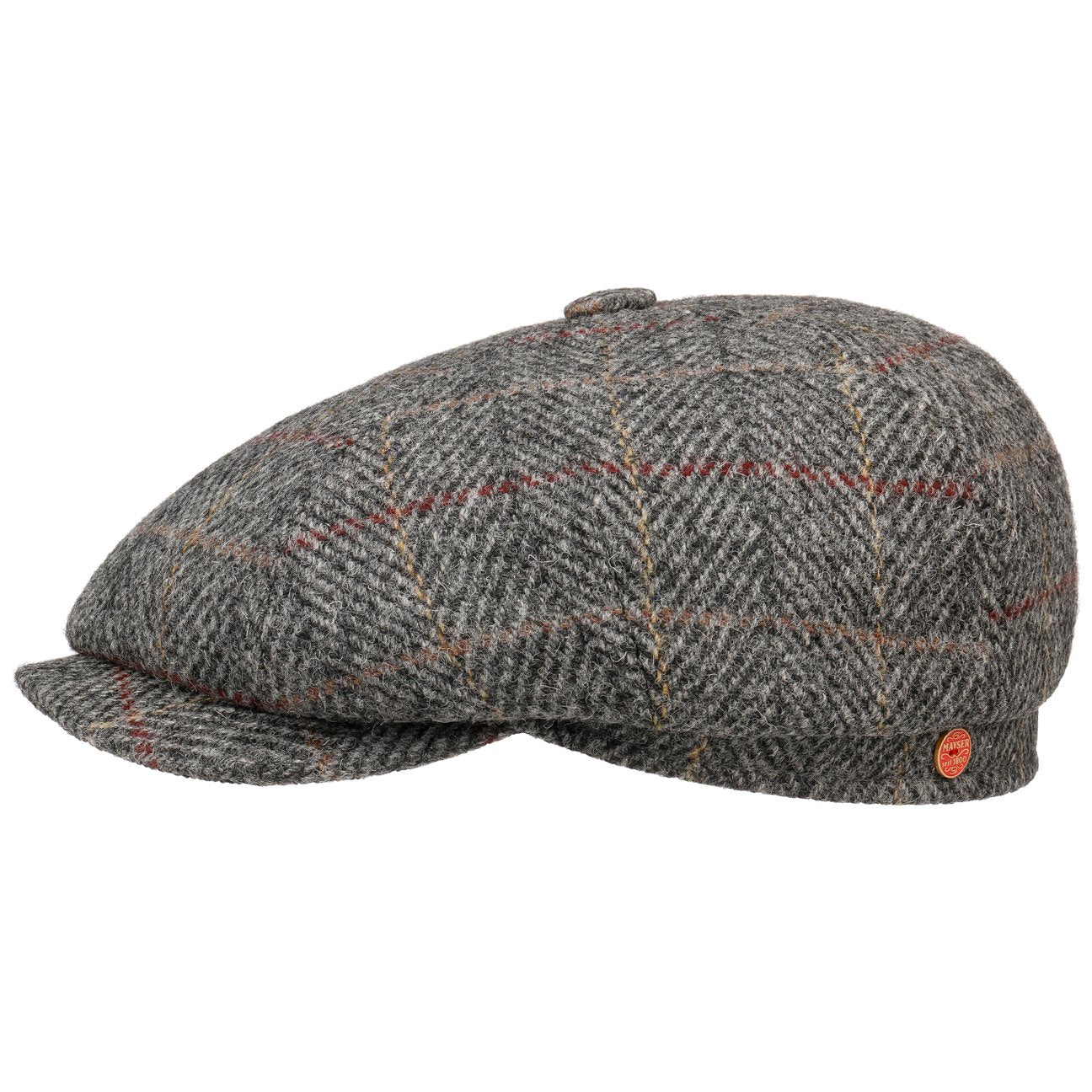 Seven Premium Harris Tweed Flatcap grau 14