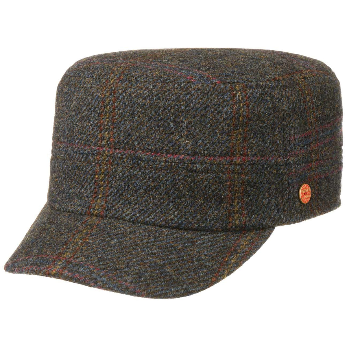 Shetland Wool Army Keps blau-grün 2