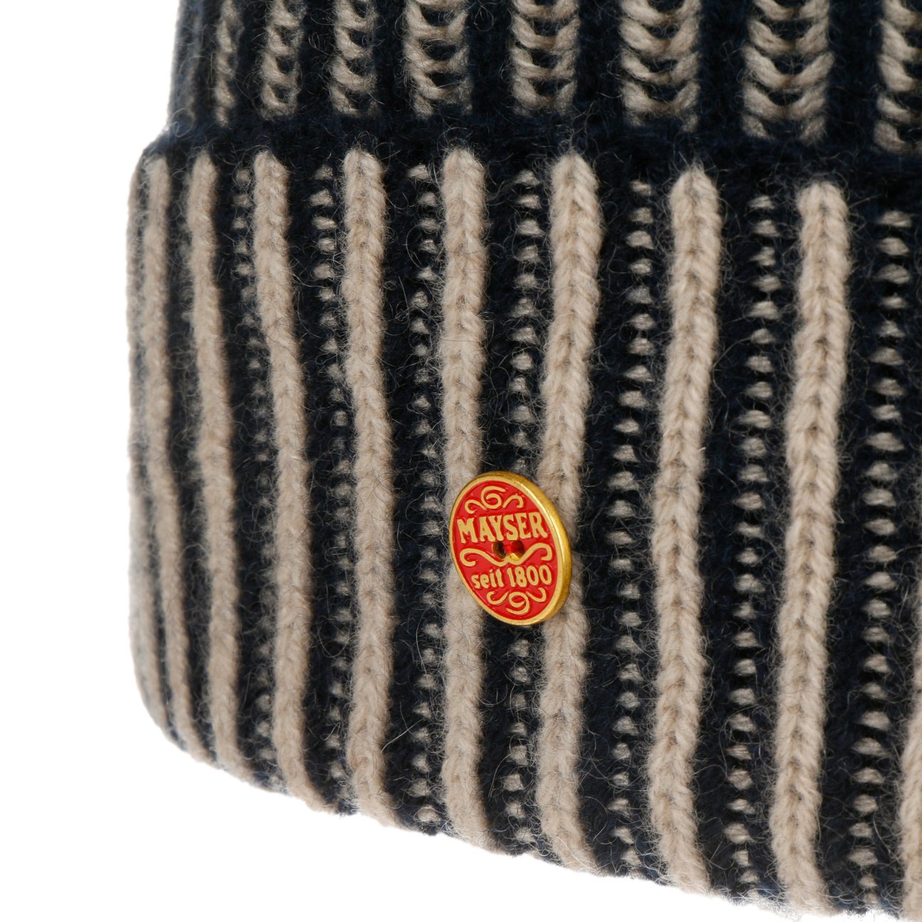 Harper Cashmere Muts beige-blau 8