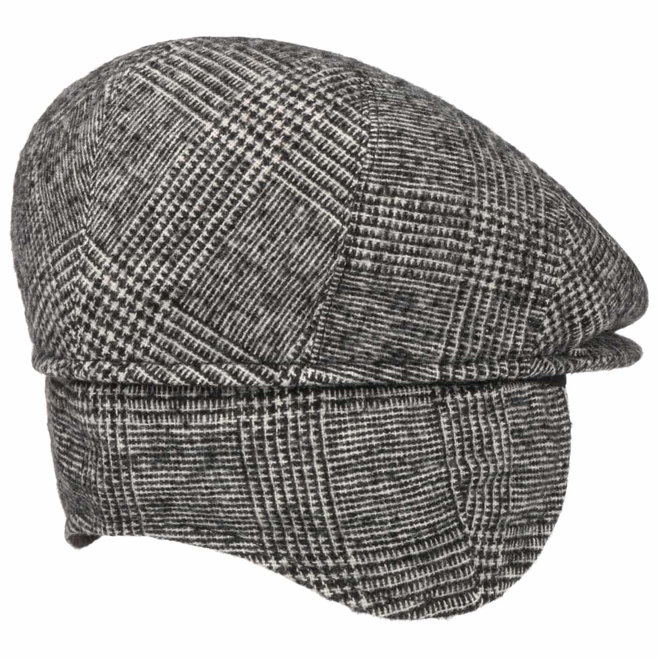 Casquette plate Merlino avec cache-oreilles schwarz-weiß 6