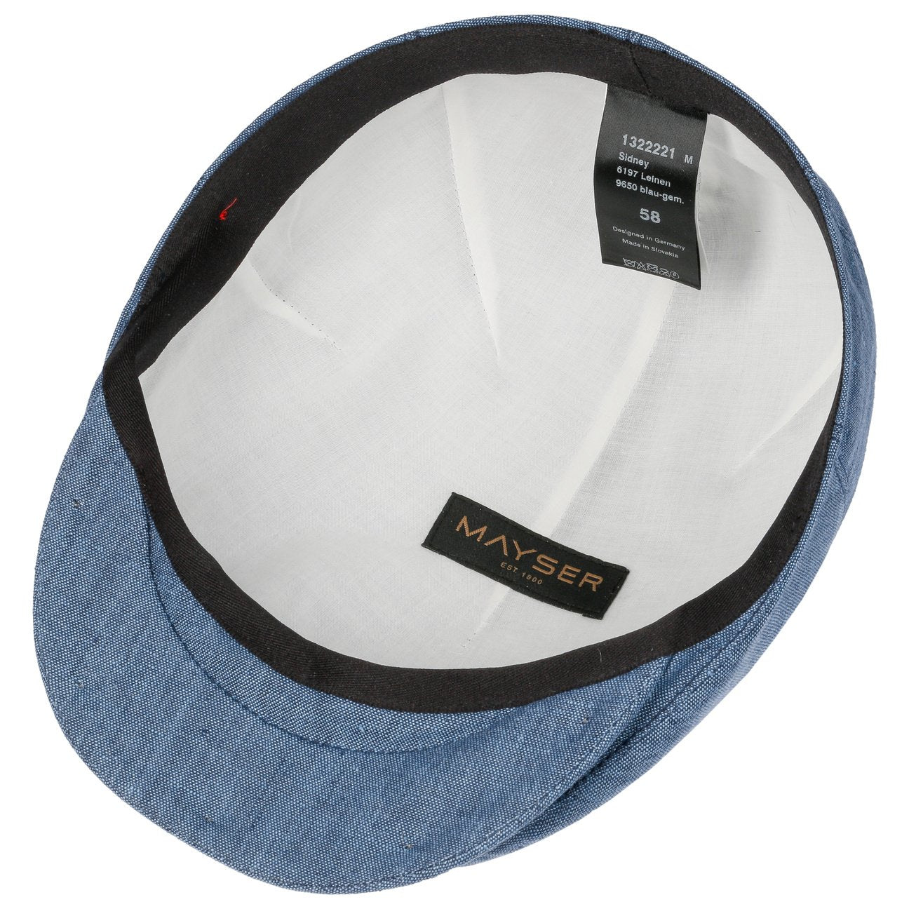 Casquette plate en lin Sidney blau 8