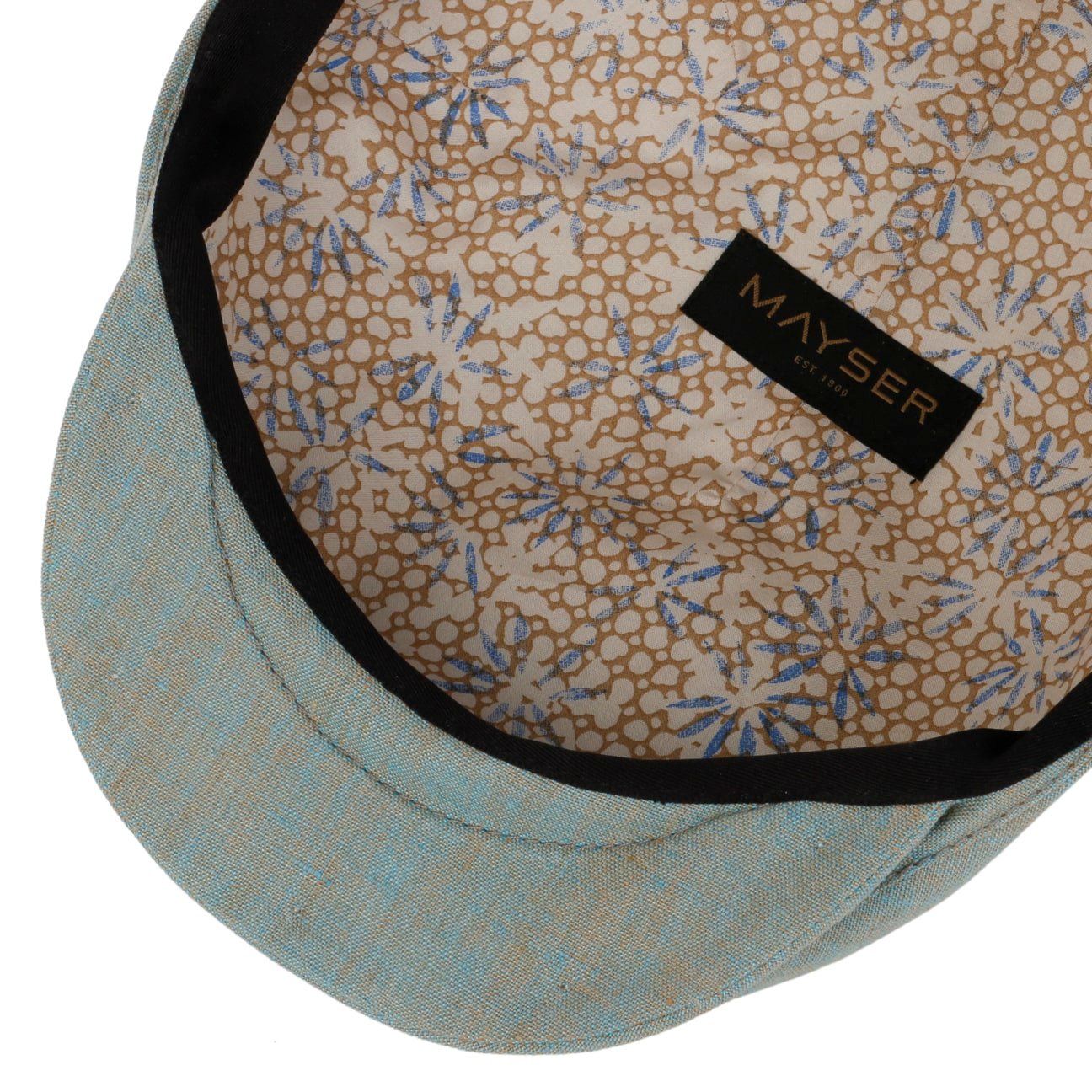 Casquette plate en lin Sidney türkis 28