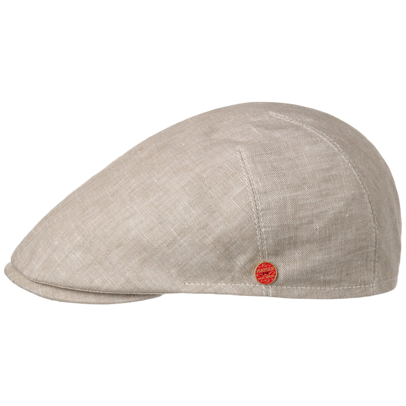 Casquette plate en lin Sidney beige 2