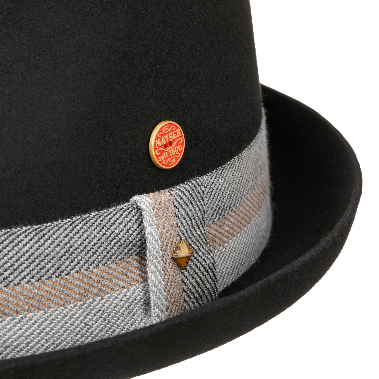 Samu Soft Pork Pie Wool Hat schwarz 9