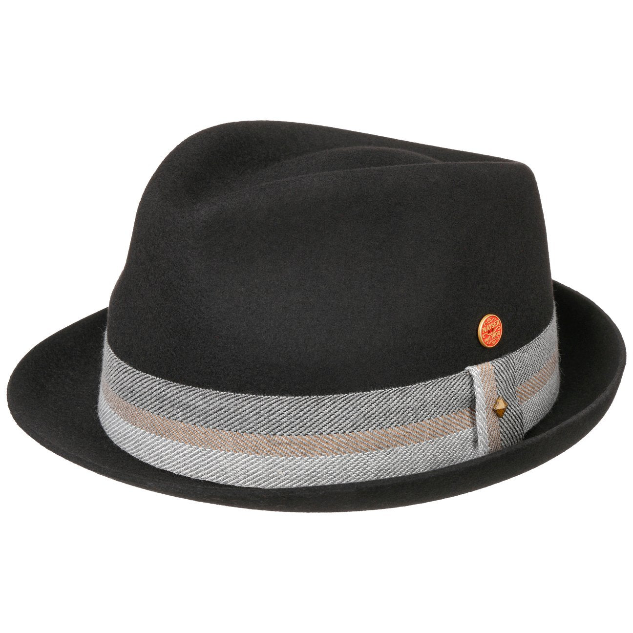 Samu Soft Pork Pie Wool Hat schwarz 6