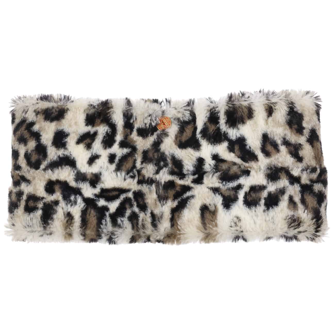 Bandeau en fausse fourrure Rita Leo beige-schwarz 2
