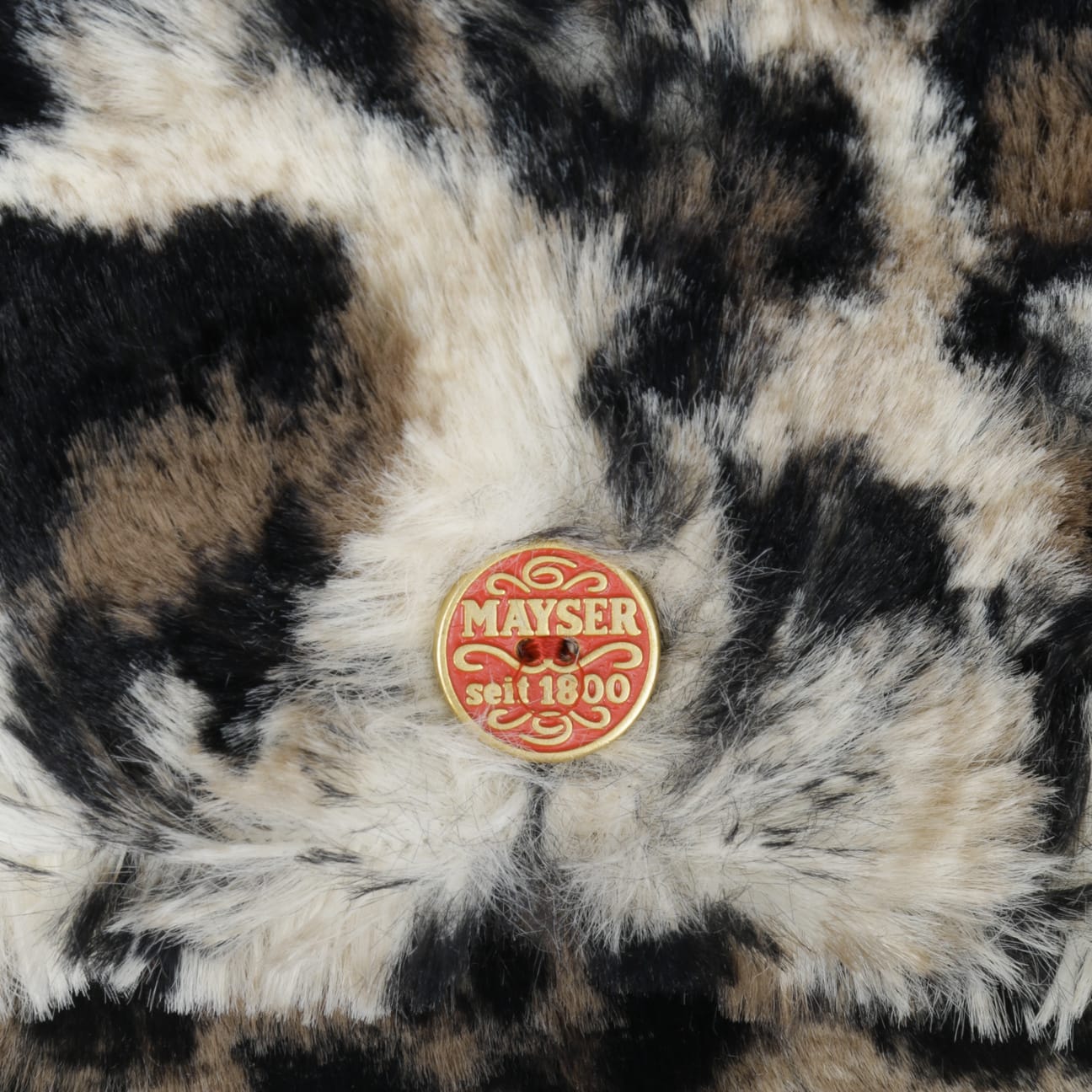 Rita Leo Hoofdband van Imitatiebont beige-schwarz 4