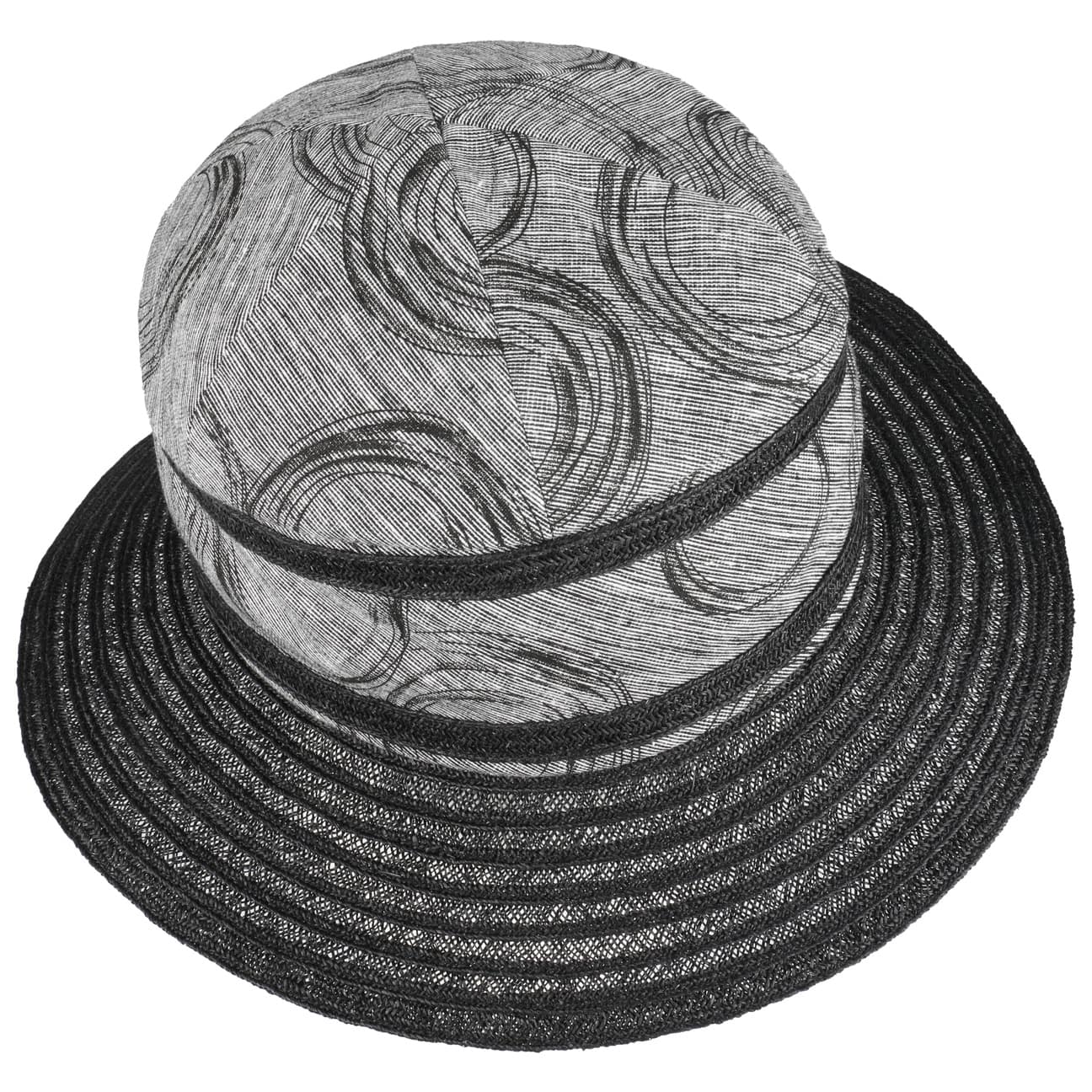 Chapeau en tissu Alma Caranda Circles schwarz 7