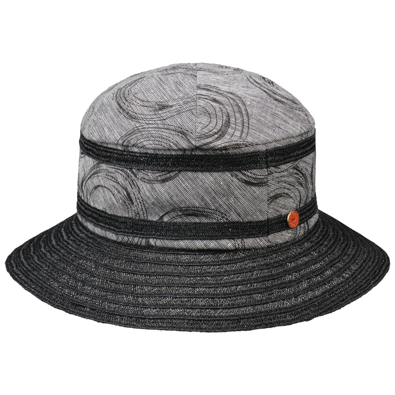 Chapeau en tissu Alma Caranda Circles schwarz 9