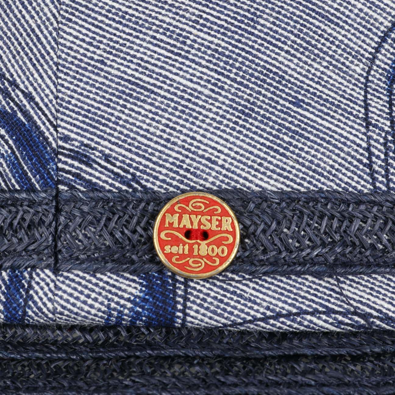 Chapeau en tissu Alma Caranda Circles blau 5