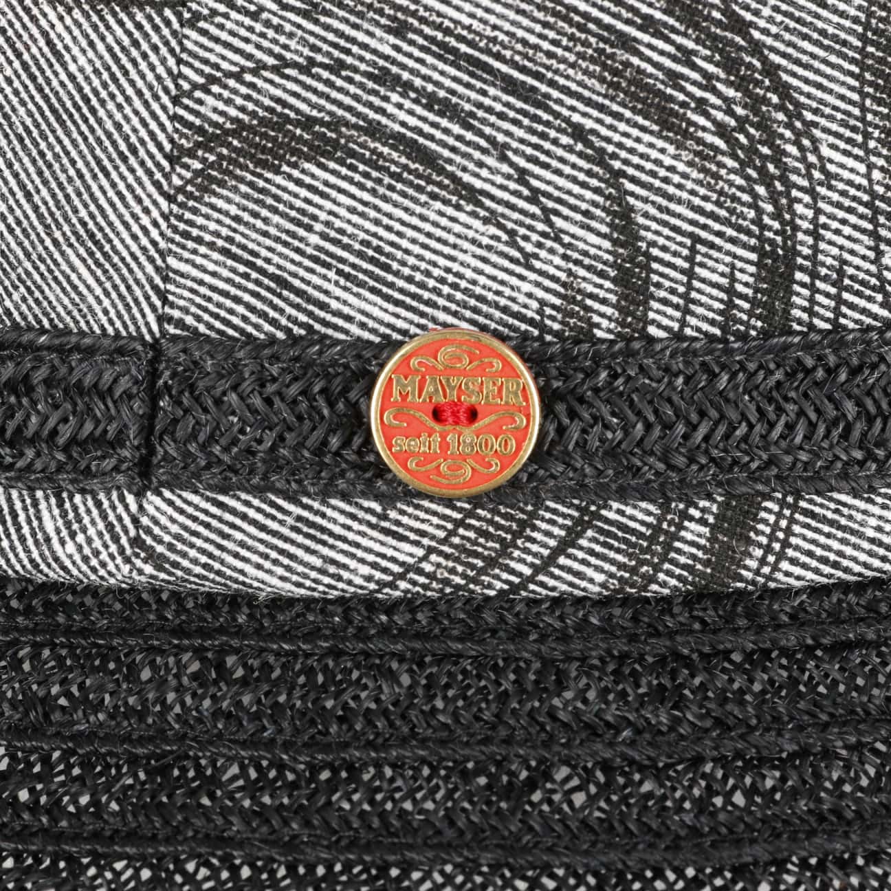 Chapeau en tissu Alma Caranda Circles schwarz 10