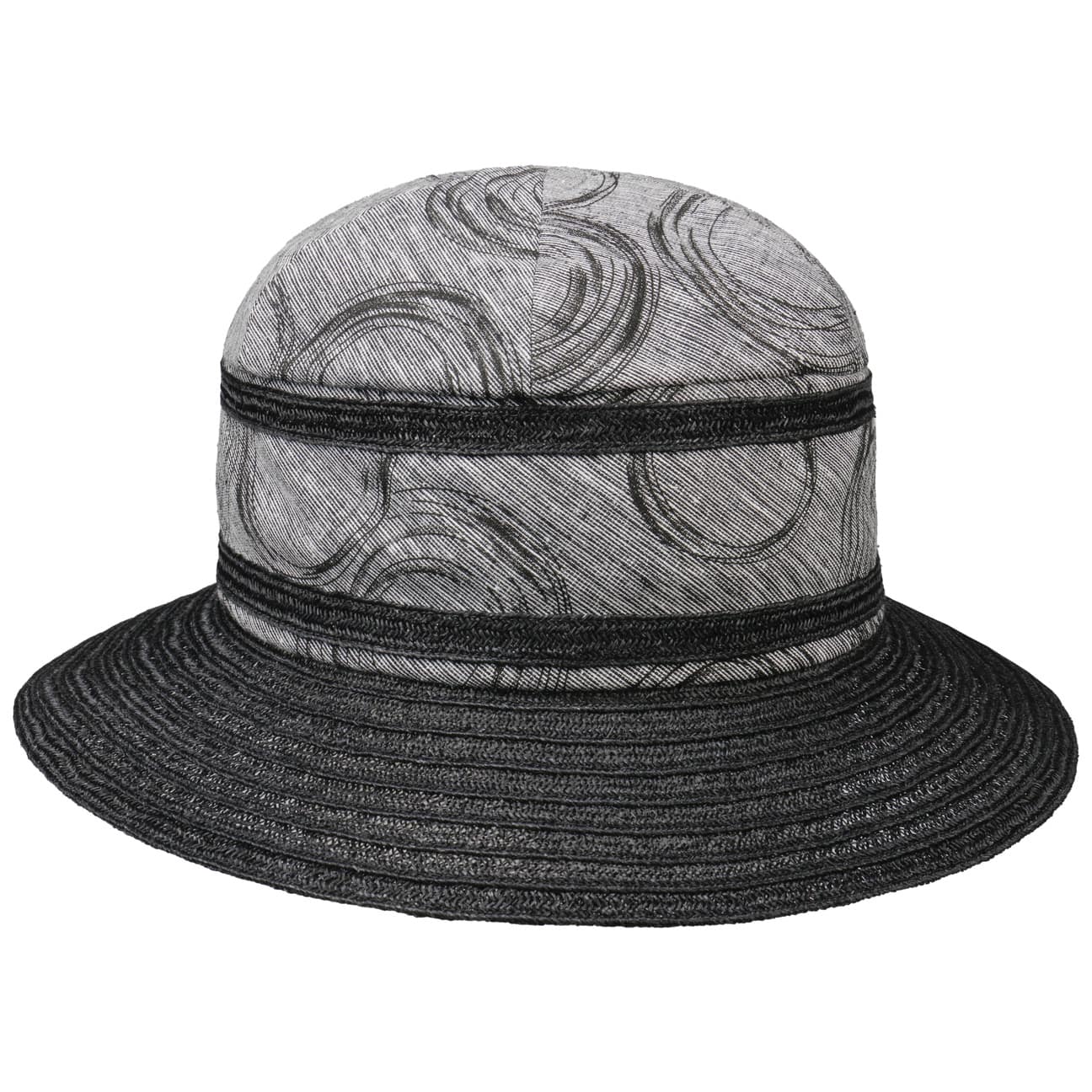 Chapeau en tissu Alma Caranda Circles schwarz 6