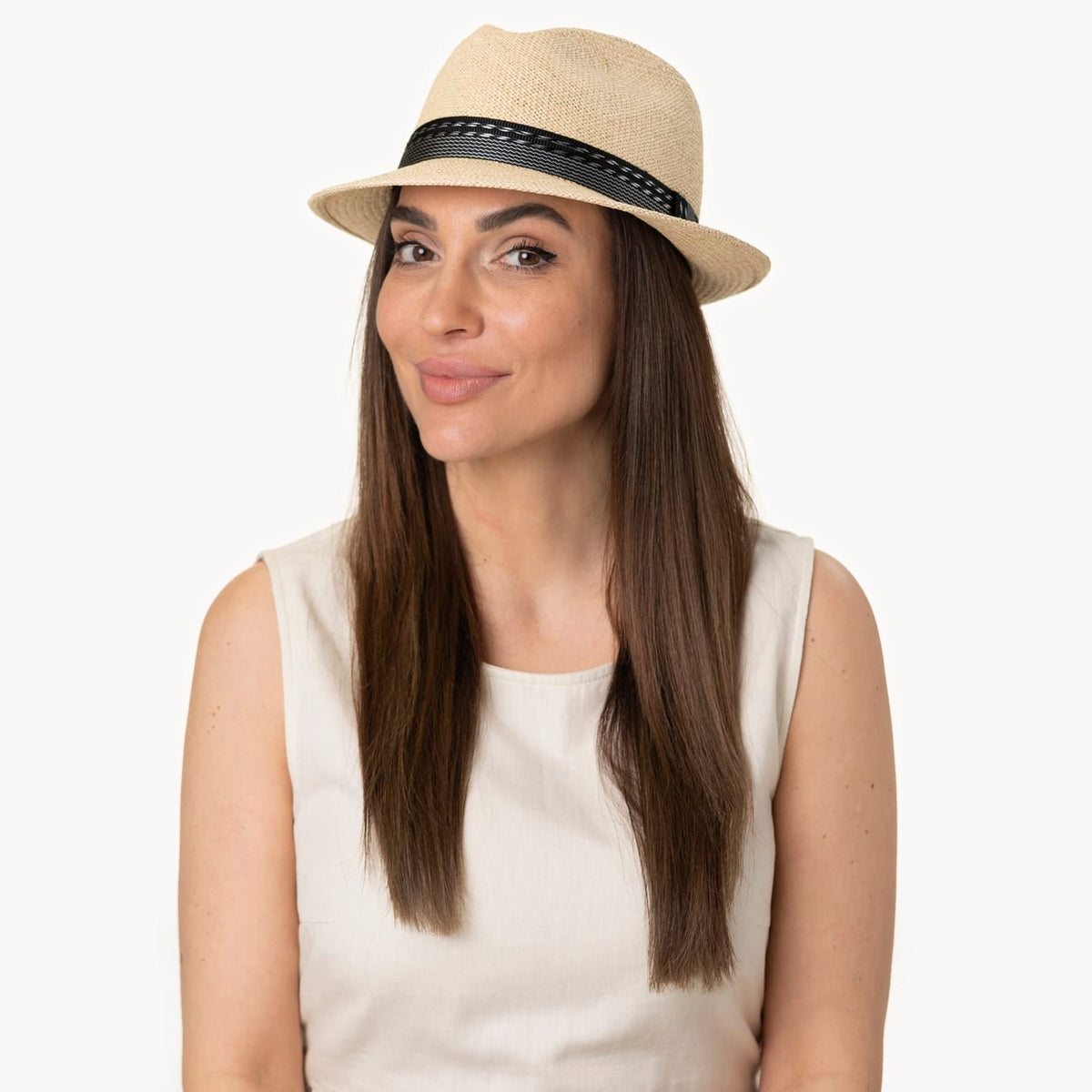 Cappello Panama Luc Striped Band Modell 1