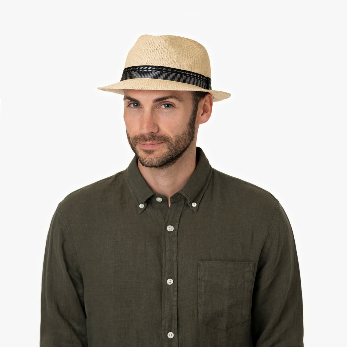 Cappello Panama Luc Striped Band Modell 2