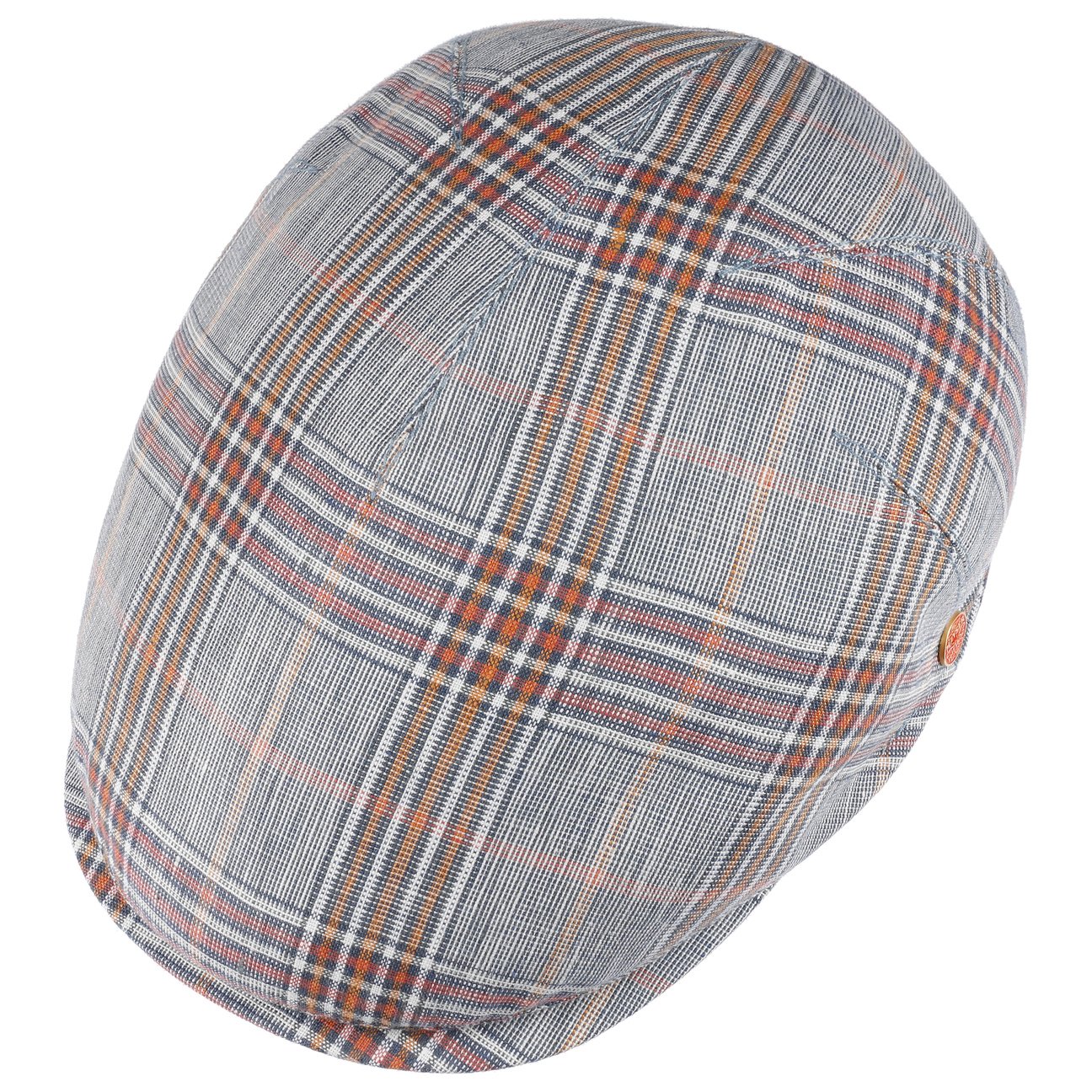 Sidney Superior Leinen Check Flatcap blau 3
