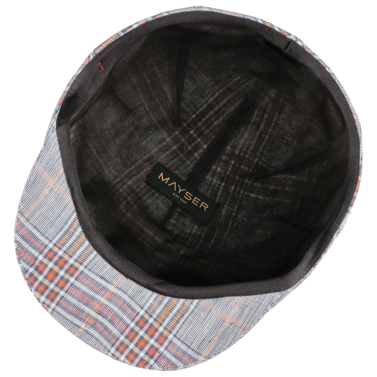 Sidney Superior Leinen Check Flatcap blau 4