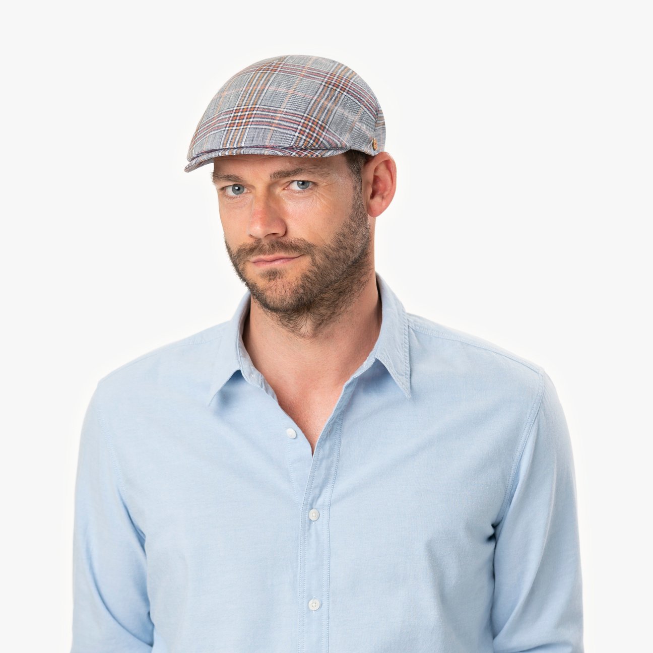 Sidney Superior Leinen Check Flatcap Modell 1