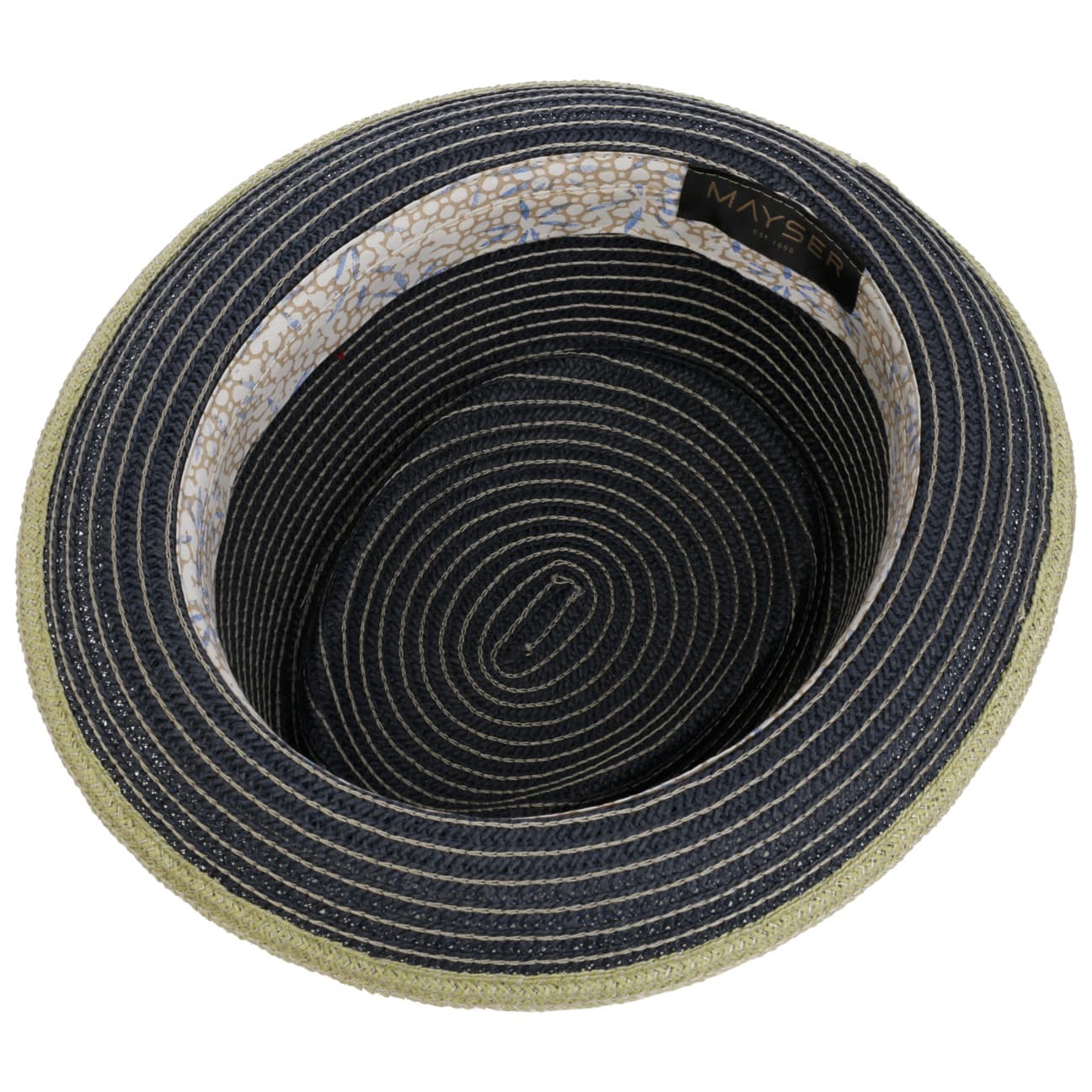 Andy pork pie stråhatt blau 4