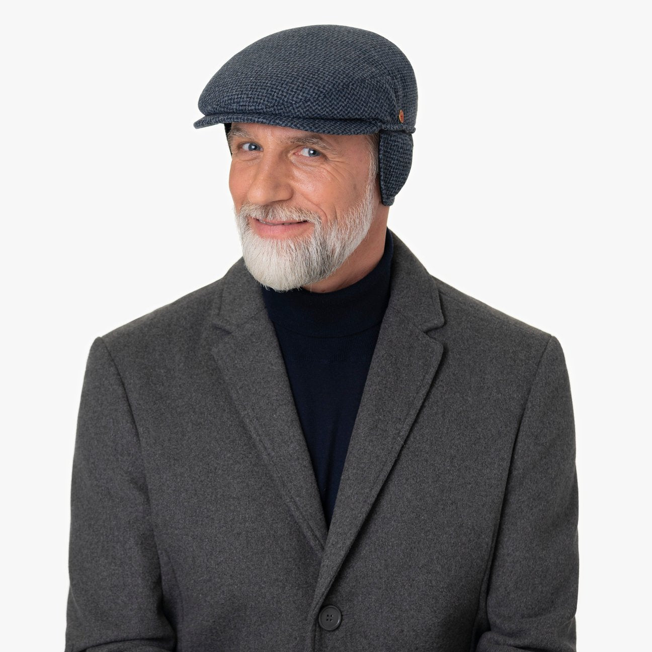 Casquette plate Merlino Zigzag avec cache-oreilles Modell 1