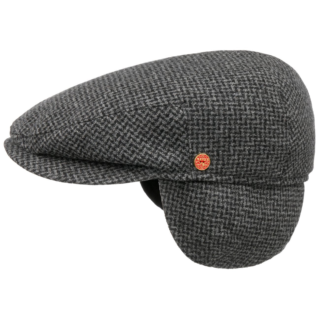 Casquette plate Merlino Zigzag avec cache-oreilles schwarz 9