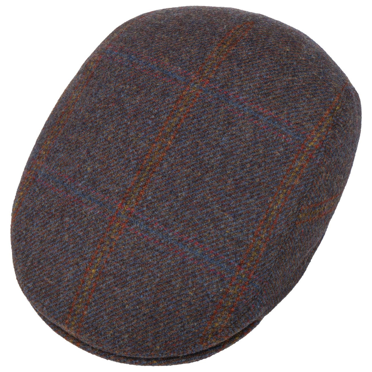 Erik Shetland Wool Flat Cap blau-grün 3