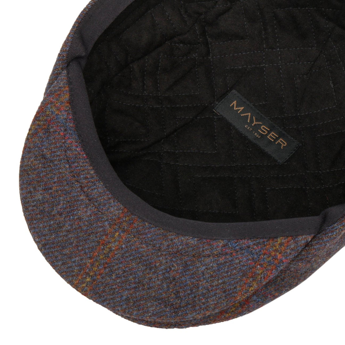 Erik Shetland Wool Flat Cap blau-grün 4