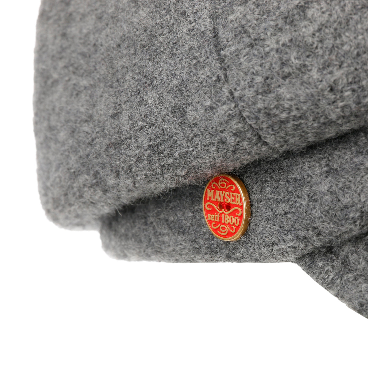 Berretto Newsboy in Lana Follata grau 14