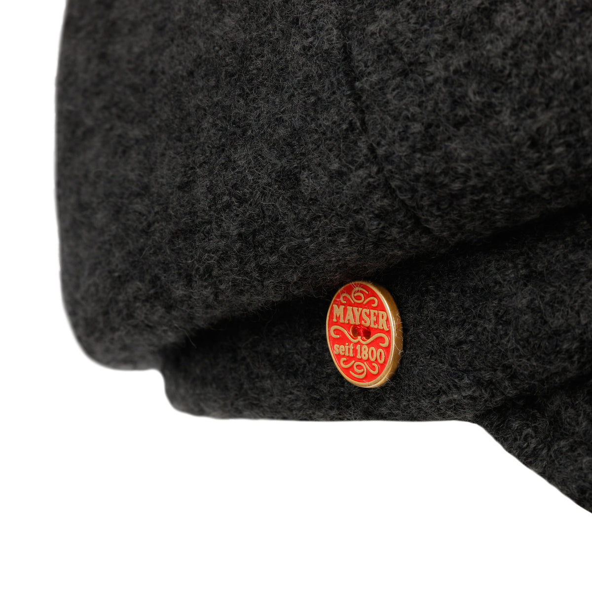 Berretto Newsboy in Lana Follata anthrazit 5