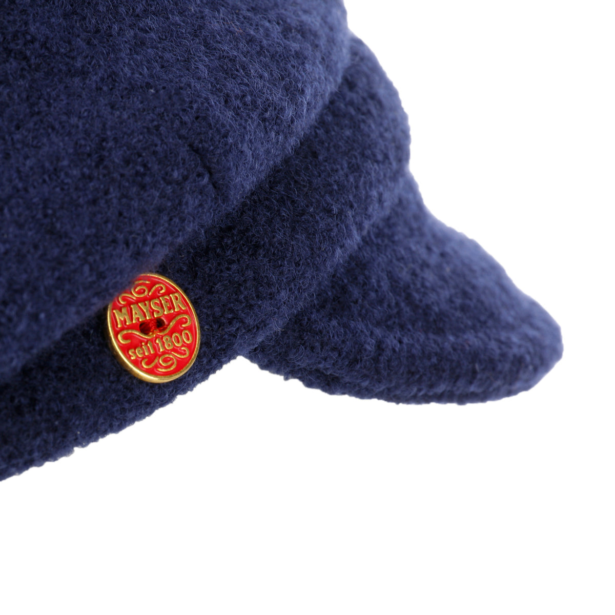 Berretto Newsboy in Lana Follata dunkelblau 9