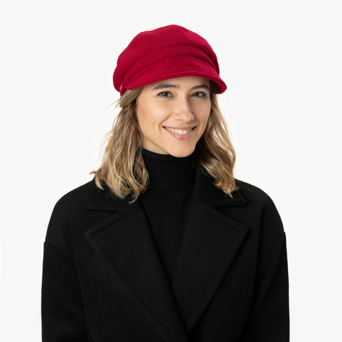Berretto Newsboy in Lana Follata Modell 1