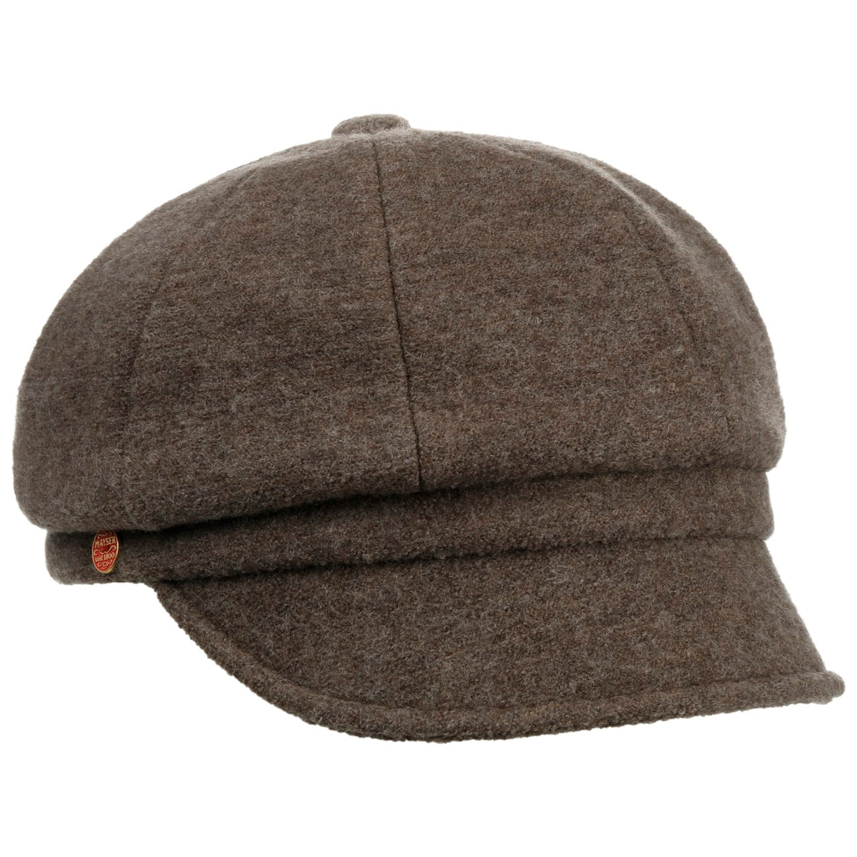 Berretto Newsboy in Lana Follata braun 6